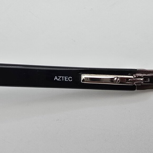 Aztec Collection AZ505 Gunmetal Gloss Black Aviator Eyeglasses Frame w Flexhinge - Picture 7 of 12